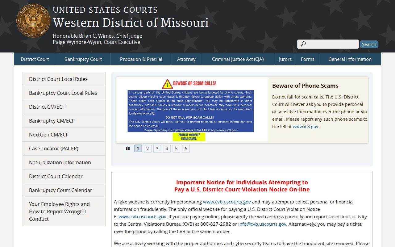 Daviess County criminal court cases Western District court site
